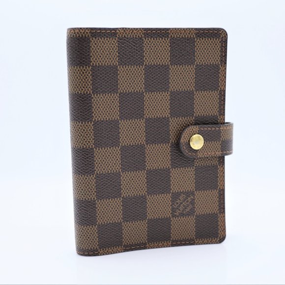 Louis Vuitton, Damier Brown PM Agenda Small With Planner Paper